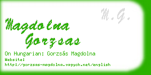 magdolna gorzsas business card
